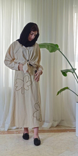دامن لینن بلند زنانه