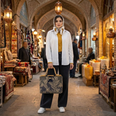 شلوار جین نیم بگ زنانه مشکی