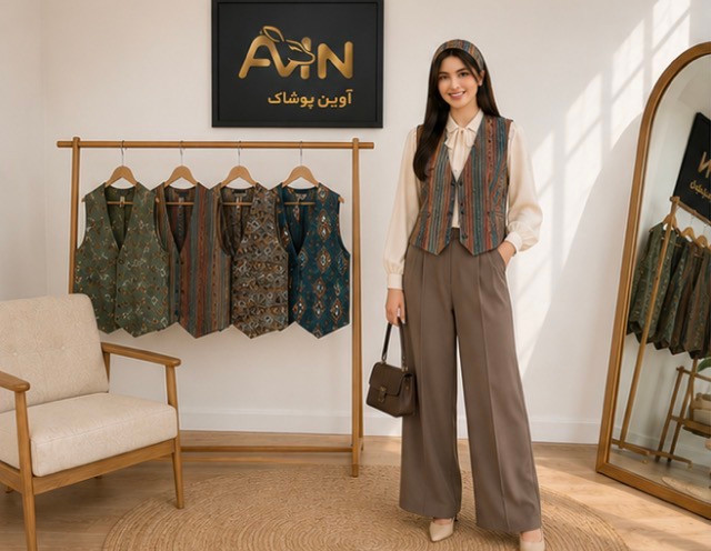 وست زنانه کوتاه مدل وست آرکا
